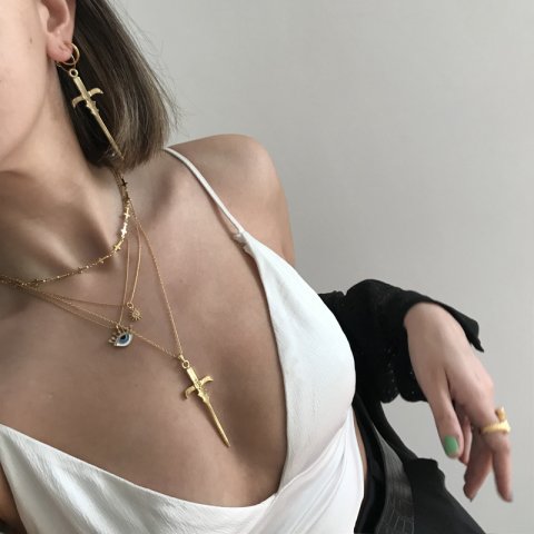 Kılıç Excalibur Küpe