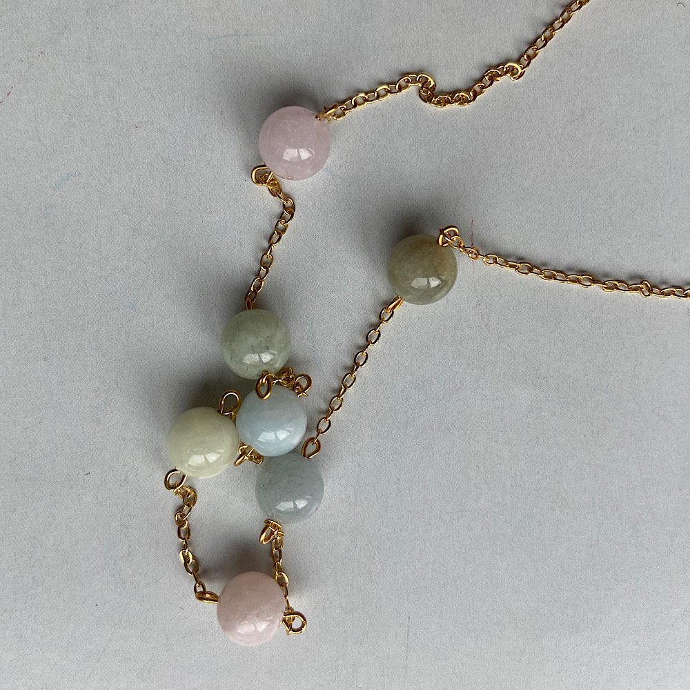 Morganit Zincirli Kolye