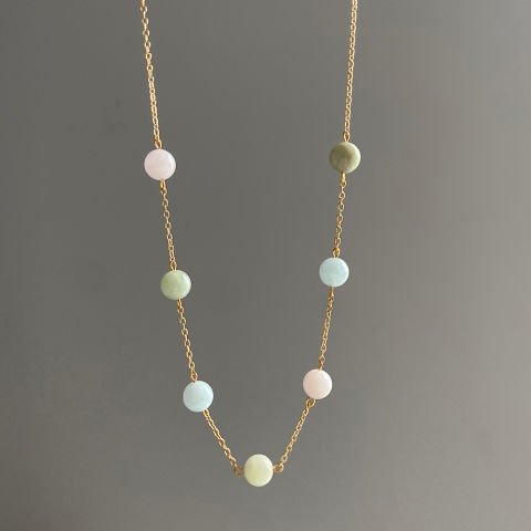 Morganit Zincirli Kolye