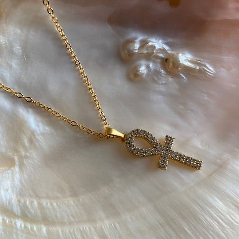 Ankh Taşlı Kolye
