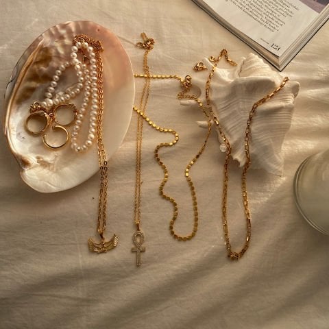 Ankh Taşlı Kolye
