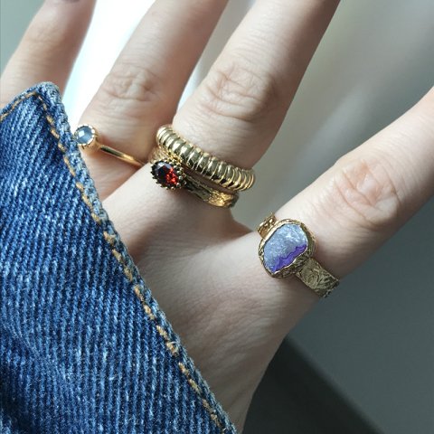 Kırmızı Zirkon Taş Yüzük