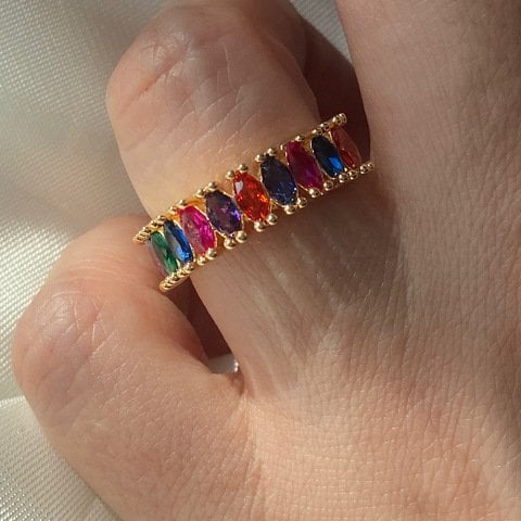 Renkli Baget Yüzük