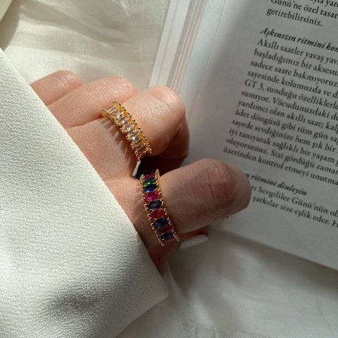 Renkli Baget Yüzük
