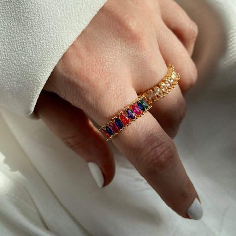 Renkli Baget Yüzük