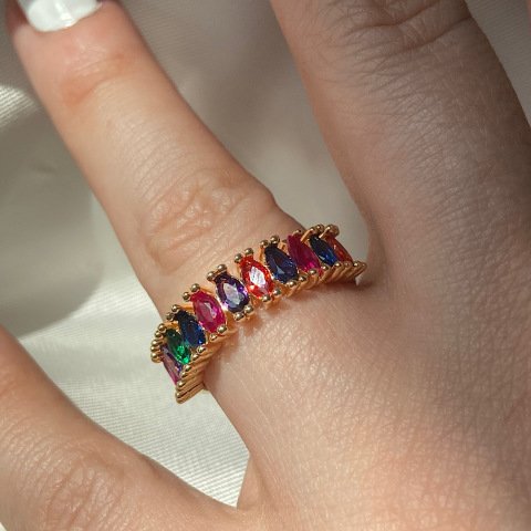 Renkli Baget Yüzük