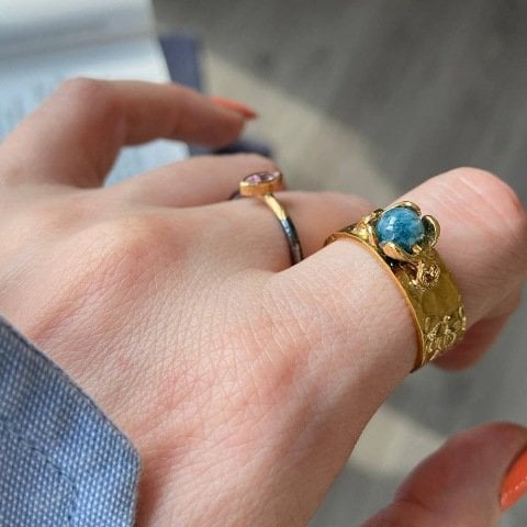 Vintage Gül Kafesli Yüzük