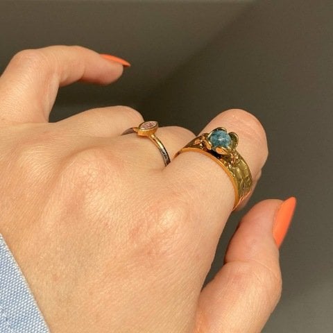 Vintage Gül Kafesli Yüzük