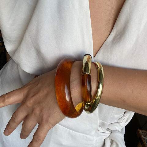 Amorf Amber Chunky Bileklik Set