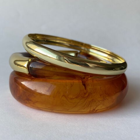 Amorf Amber Chunky Bileklik Set