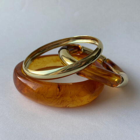 Amorf Amber Chunky Bileklik Set