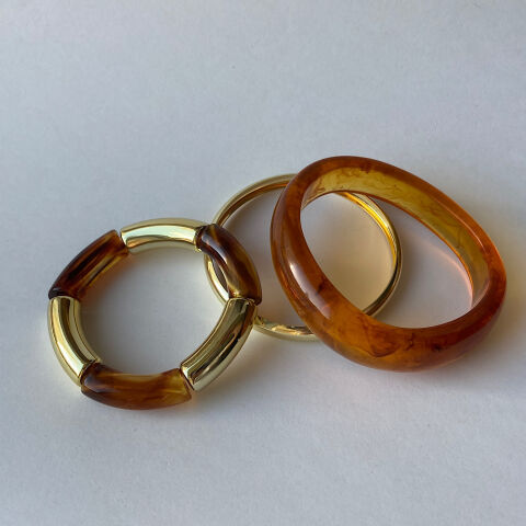 Amorf Amber Chunky Bileklik Set