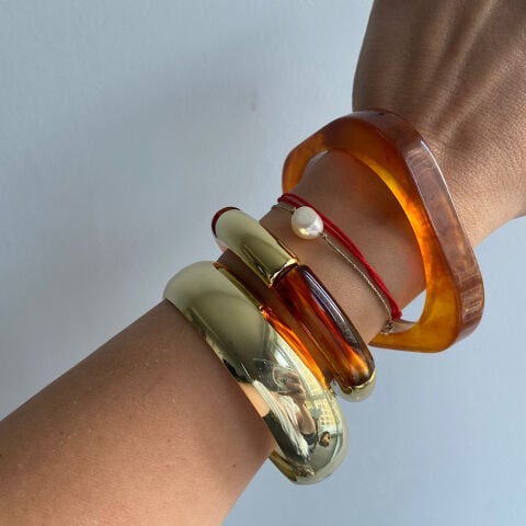 Blok Amber Chunky Bileklik Set