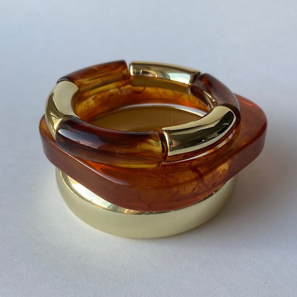 Blok Amber Chunky Bileklik Set