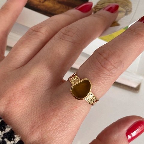 Peri Bacaları 3 Agat Doğal Taş Yüzük