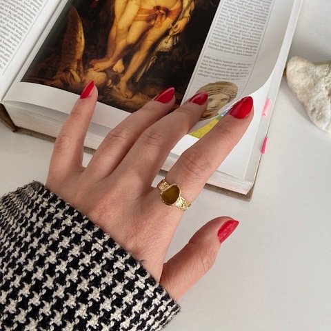 Peri Bacaları 3 Agat Doğal Taş Yüzük