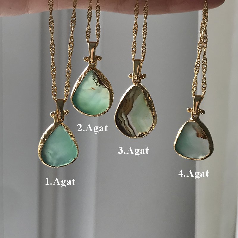 Vintage Damla Agat Kolye