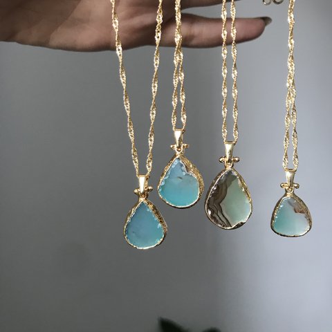 Vintage Damla Agat Kolye