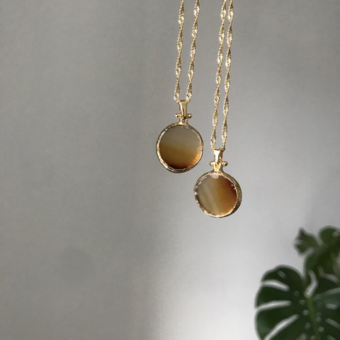 Vintage Sunset Agat Kolye