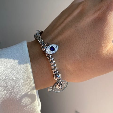 Göz Charm Çelik Bileklik
