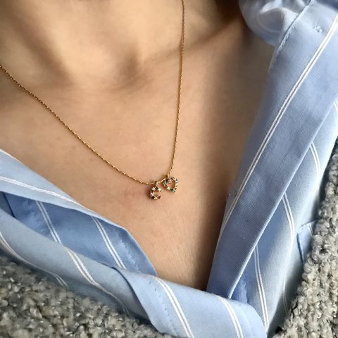 Minimal Kalpli Harf Kolye