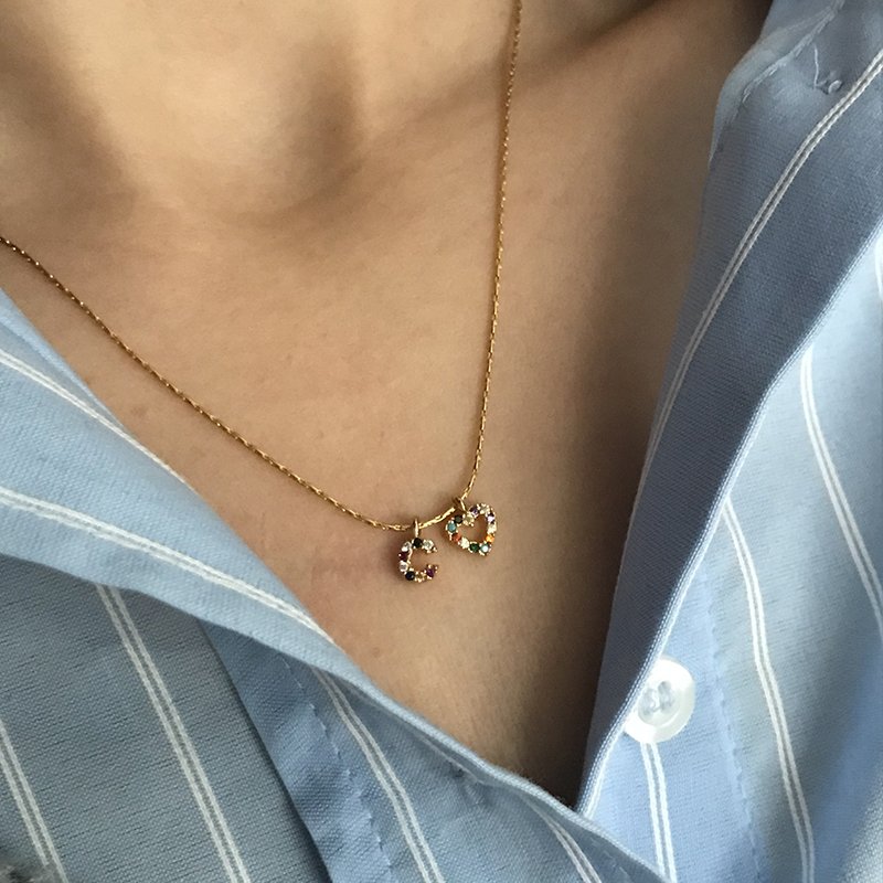 Minimal Kalpli Harf Kolye