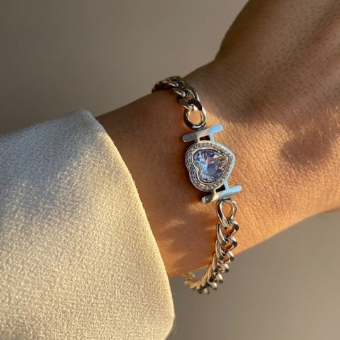 Diamond Kalp Çelik Bileklik