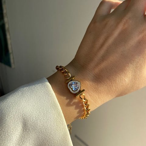 Diamond Kalp Çelik Bileklik