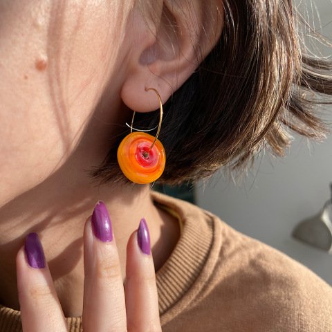 Tofita Murano Cam Küpe