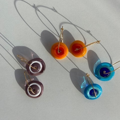 Tofita Murano Cam Küpe