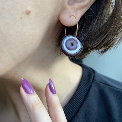 Tofita Murano Cam Küpe