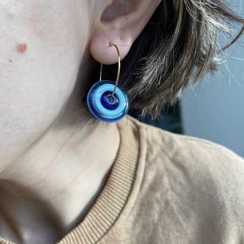 Tofita Murano Cam Küpe