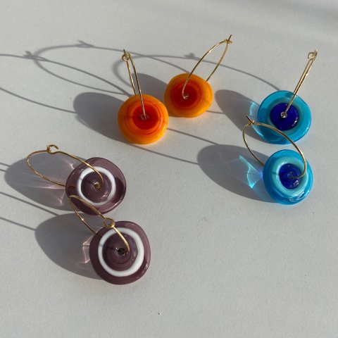 Tofita Murano Cam Küpe