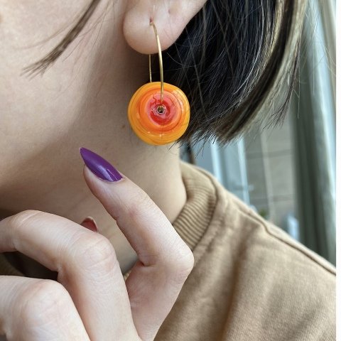 Tofita Murano Cam Küpe