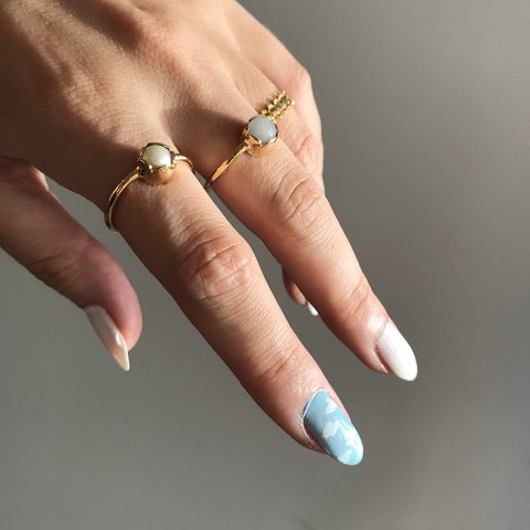 Beyaz Kuvars Yüzük