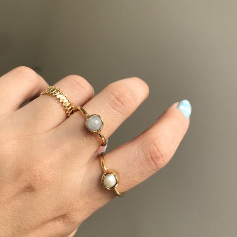 Beyaz Kuvars Yüzük