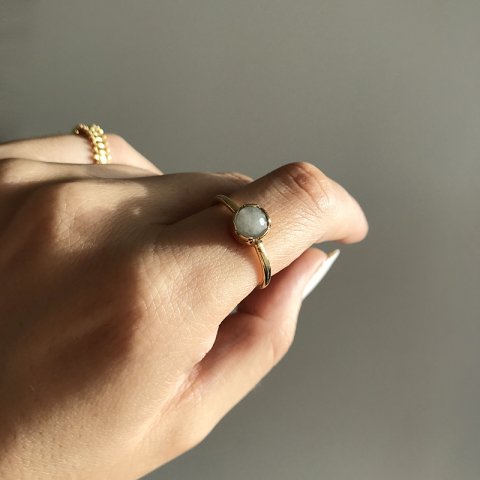 Beyaz Kuvars Yüzük