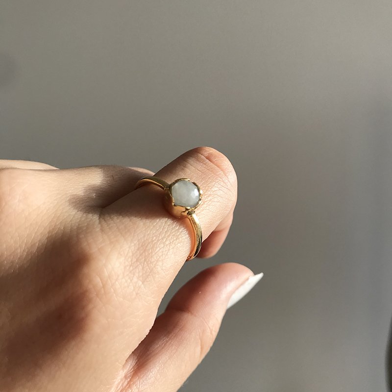 Beyaz Kuvars Yüzük