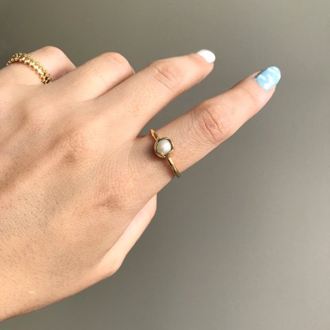 Minimal İnci Yüzük