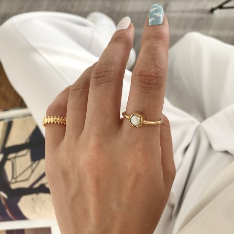 Minimal İnci Yüzük