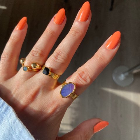 Kare Oniks Kalın Yüzük