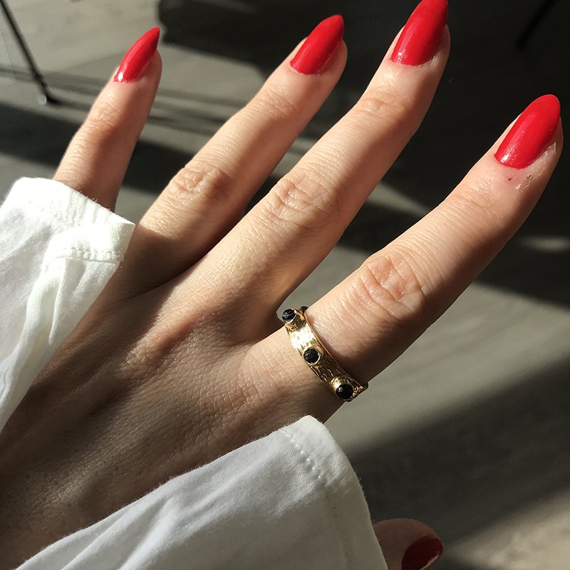 Üç Gözlü Oniks Taş 2 Yüzük