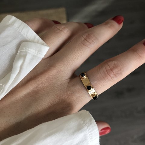 Üç Gözlü Oniks Taş 2 Yüzük