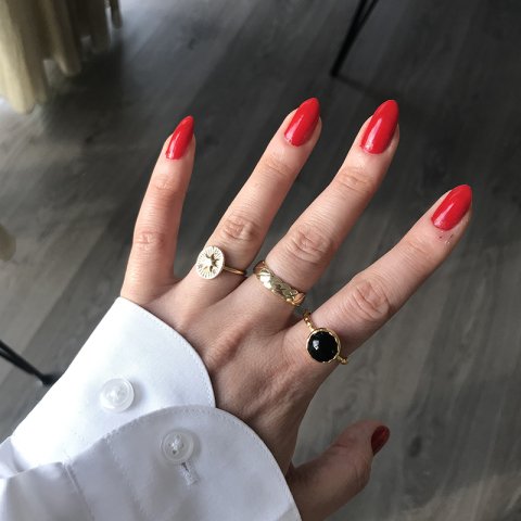 Siyah Oniks Yuvarlak Yüzük