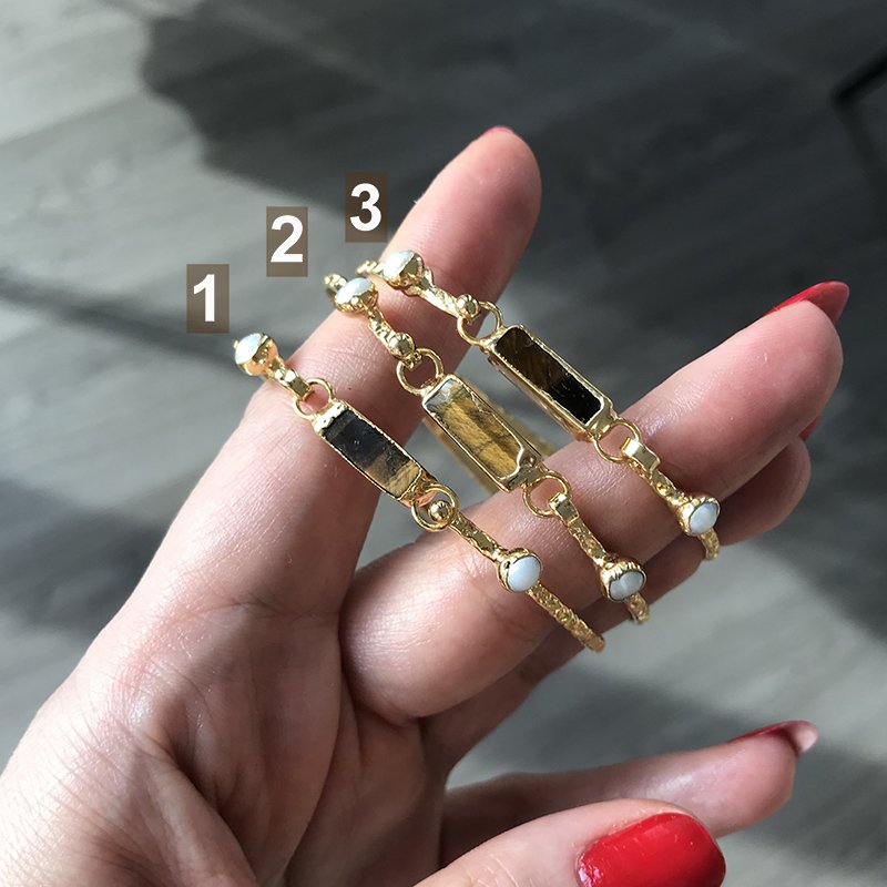 Kaplan Gözü İncili Bileklik