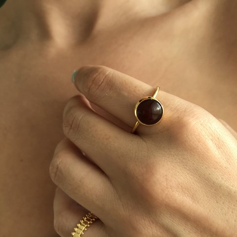 Bordo Akik Yüzük