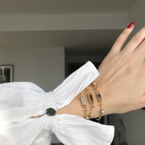 Kaplan Gözü İncili Bileklik