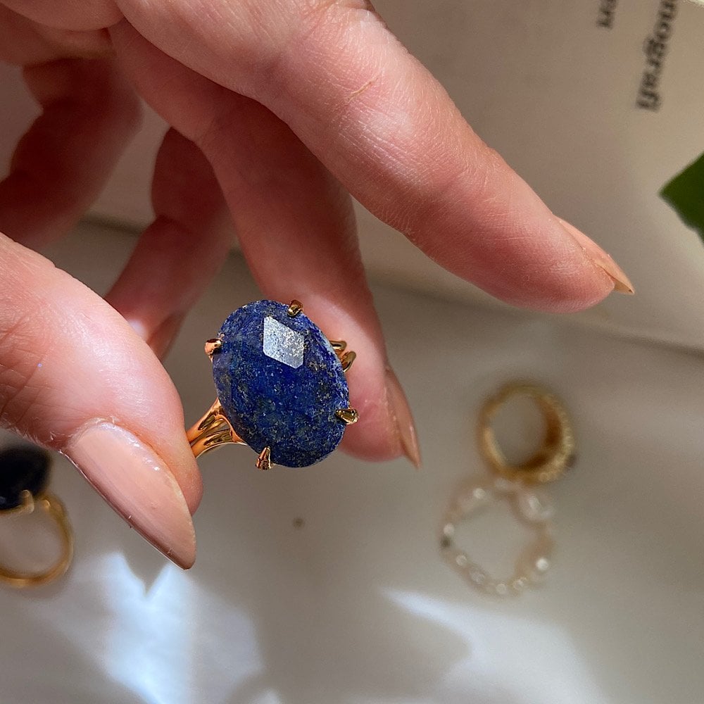 Lapis Lazuli Oval Yüzük