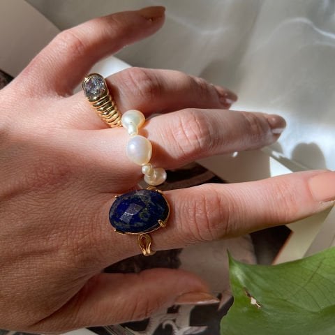 Lapis Lazuli Oval Yüzük