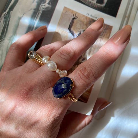 Lapis Lazuli Oval Yüzük